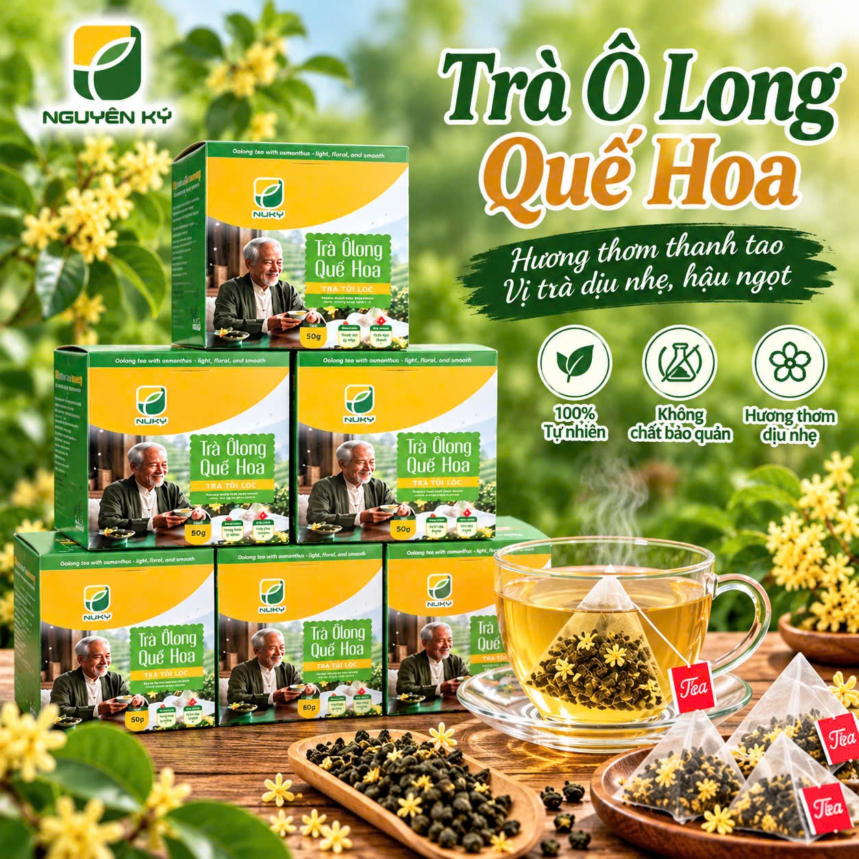 Trà Ô Long Quế Hoa - Hộp 50g